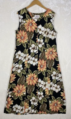 Vestido Worthington Vintage Años 90 Para Mujer 14 Pequeño Tropical Floral Vacation Resort Foto 1 de 4