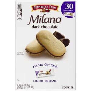 Galletas de chocolate negro Pepperidge Farm Milano (30 paquetes) - Imagen 1 de 2