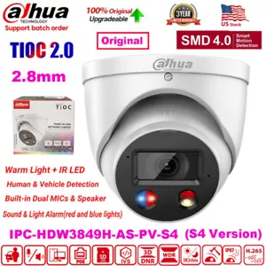 US STOCK Dahua IPC-HDW3849H-AS-PV-S5(S5 Version) SMD4.0 TiOC2.0 AI 8MP IP Camera - Picture 1 of 20