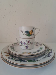 Woodhill set: 2 NEW dinner plates & 2 side plates. Plus 2 pre-owned coffee cups - Picture 1 of 12
