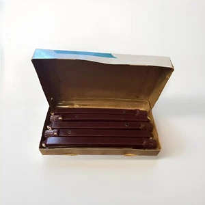 Vintage PartyLite 10" Maroon Unscented Dinner Candles 5 Pack Square USA MULBERRY - Picture 1 of 7