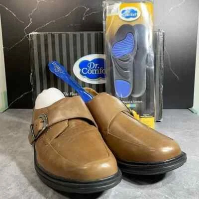 NUEVO EN CAJA Correa de Cuero para Diabéticos Dr.Comfort para Hombres #8220 LÍDER Talla 10.5 XW CASTAÑO Foto 1 de 4