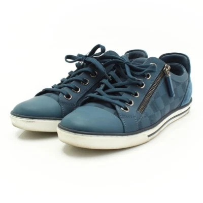 Louis Vuitton Men's Sneaker Zip Up Line Blue Damier Shoes Size 5 (24.5 cm)  - Image 1 of 4