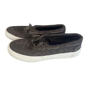 Sperry Top Sider gray and black leopard print flats size 6 - Picture 1 of 5