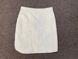 Minifalda informal elástica de algodón blanca para mujer Carolina Herrera talla 8 - Imagen 1 de 7