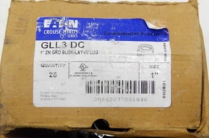 EATON / CROUSE HINDS GLL3 DC 1" ISOLIERTE ERDUNGSBUCHSE Druckguss NEU - Bild 1 von 3