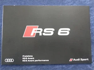 AUDI RS 6 Avant Performance Preisliste 06.2016 - Picture 1 of 2
