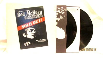 1969 Rod McKuen at Carnegie Hall Vinyl LP 33 Warner Bros WS 1794  Record - Image 1 of 4