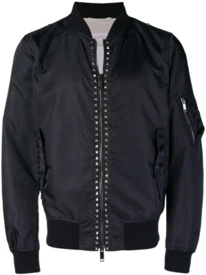 NWT VALENTINO Garavani  Designer Bomber Rockstud Untitled Jacket - Image 1 of 4