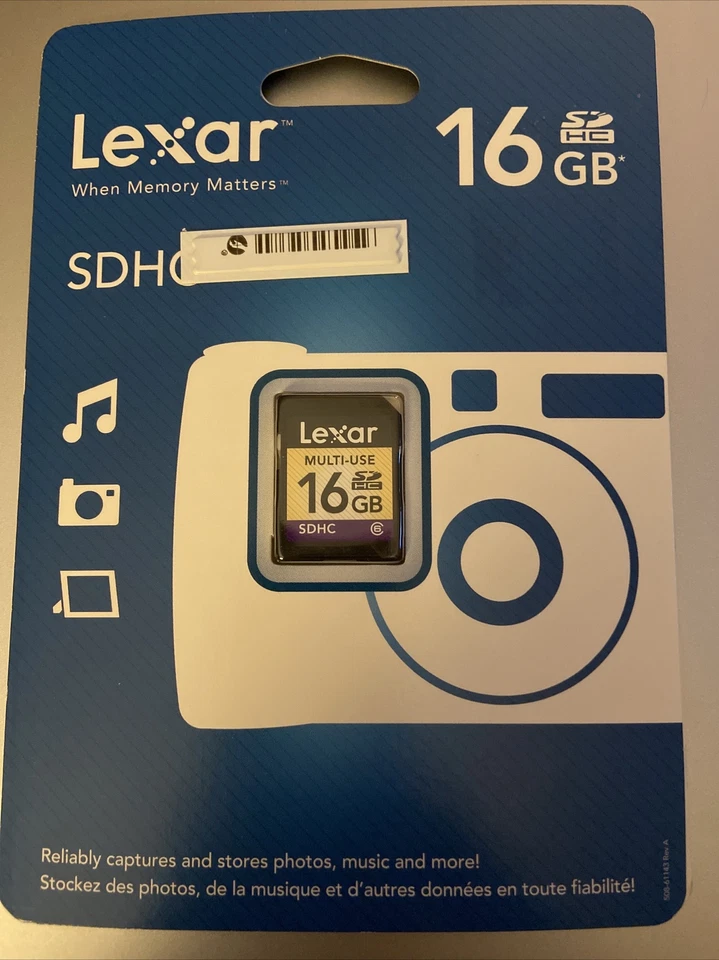 Lexar 16gb SDHC Memory Card Brand NEW and SEALED Free Shipping! - Image 1 of 1