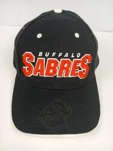 Buffalo Sabers Drew Pearson Mütze schwarz Vintage verstellbar gesticktes Logo NHL - Bild 1 von 17