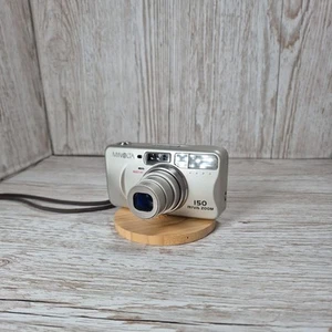 Minolta Riva Zoom 150 fotocamera 35 mm pellicola punta e scatta argento testata - Foto 1 di 6