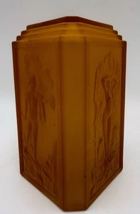 Bagley Andromeda Perseus Art Deco Lampe Leuchte Braunglas (nur Schirm) 30er Jahre RAR - Bild 1 von 22