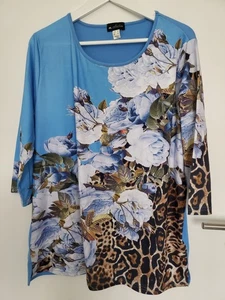 M. Collection süßes unkompliziertes Shirt Stretch Blau Gr. 48 - Bild 1 von 5