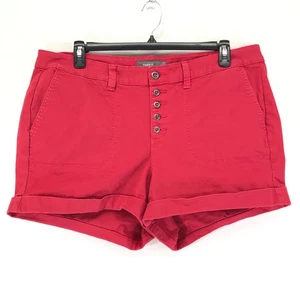 Torrid Button Fly Bündchen Shorts Damen Übergröße 20 rot Stretch Denim Sommer - Bild 1 von 10