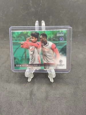 2020-21 Topps Stadium Club Chrome UEFA Karim Adeyemi GREEN Refractor /99! ROOKIE - Image 1 of 2