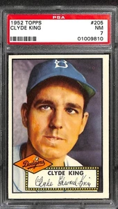 1952 TOPPS #205 CLYDE KING PSA 7 NM 01009810 - Picture 1 of 2
