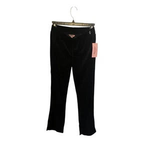 Juicy Couture NWT Kids Velour Black Pants L Large Y2K 90s - Picture 1 of 9
