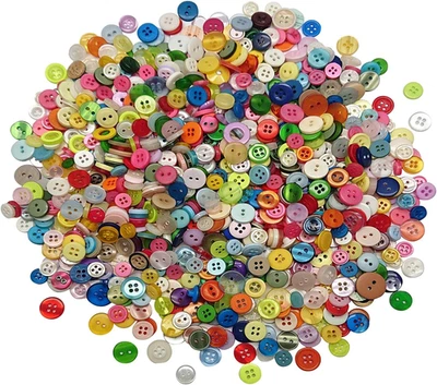 1000 Pcs Resin Buttons, Assorted Sizes round Craft Buttons for Sewing DIY Crafts - Image 1 of 4