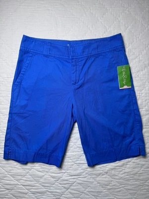 Pantalones Cortos Lilly Pulitzer Mujer Resort Bermuda Sarga Vale Azul Frente Plano Moderno 4 Foto 1 de 4