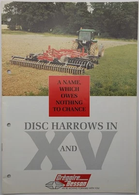 Vintage Gregoire Besson Disc Harrows In X & V Ranges Brochure, c 1990's - Image 1 of 4