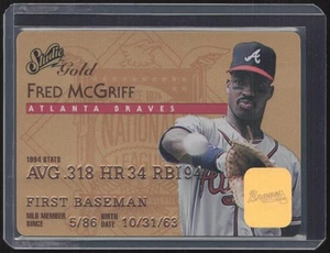 Donruss Studio #23 1995 Fred McGriff dorado - Imagen 1 de 2
