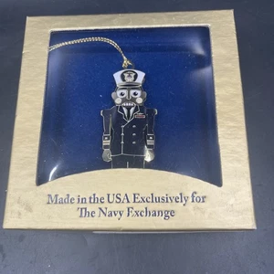 Navy Exchange Licencia Oficial CASCANUECES Ornamento EE. UU. Azul Marino Alistado - Imagen 1 de 5