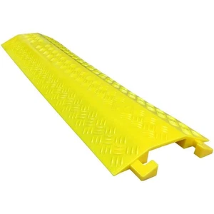EZ Runner PVC Drop Over Cable Ramp Cable Protector - Single Channel - Yellow - Picture 1 of 3