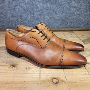 Vestido Oxford Magnanni For Neiman Marcus Para Hombres 10M Cuero Coñac Puntera Puntera - Imagen 1 de 13