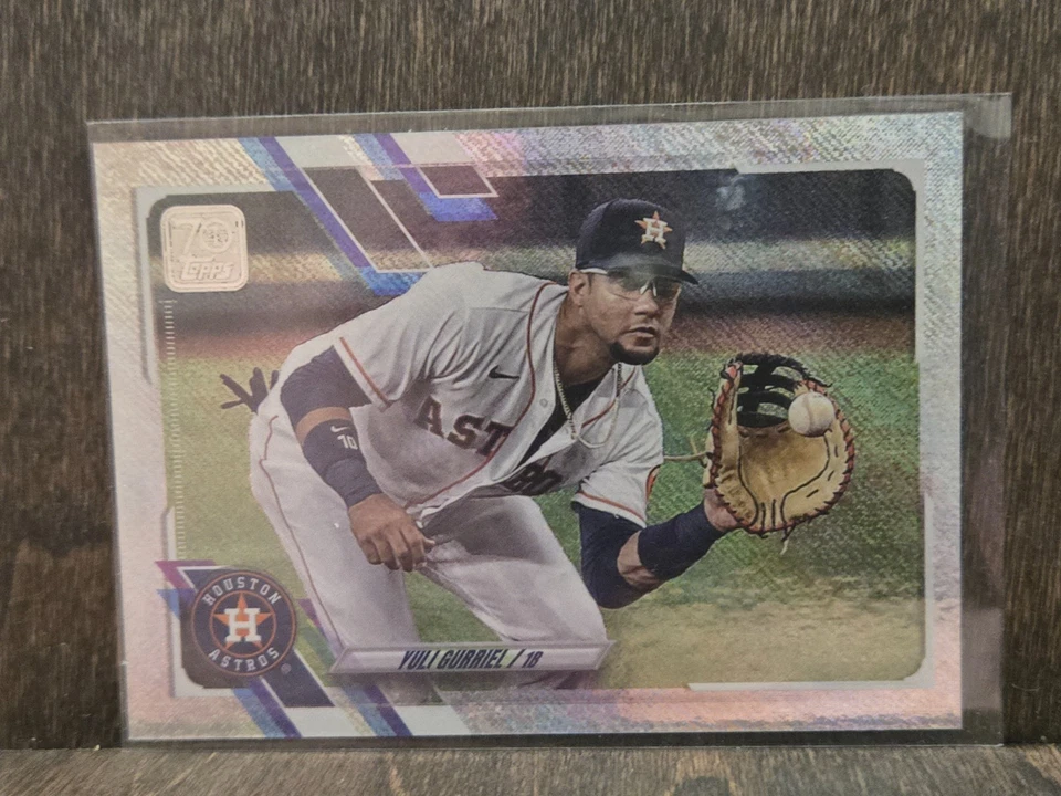 #147 - Yuli Gurriel - Houston Astros - 2021 Topps - Wal-Mart Foilboard - #D /790 - Image 1 of 2