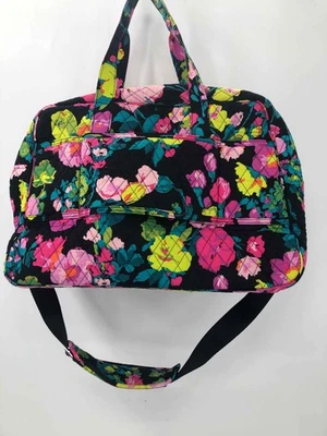 Bolso de viaje Vera Bradley negro floral de segunda mano Foto 1 de 4