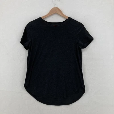 Beyond Yoga Shirt Womens Small Charcoal Heather Short Sleeve Made in USA Active - Image 1 of 4