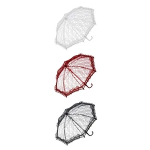 Mini Embroidery Lace Decorative Umbrella Diameter 50cm for Concert Theatre - Picture 1 of 18