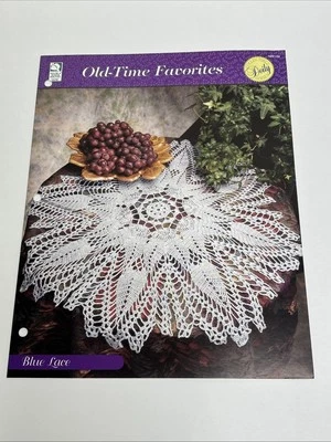 Blue Lace Crochet Doily Pattern Card House of White Birches - Image 1 of 4