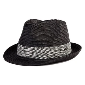 Packable Straw Fedora Panama Sun Summer Beach Hat Cuban Trilby Men Women 55-6... - Picture 1 of 6