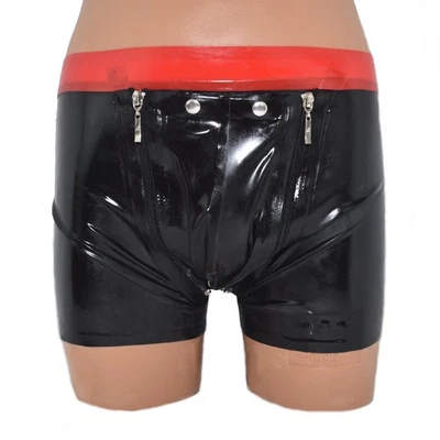 Latex Shorts mit Doppel-Reißverschluss/Innenbeutel (XL) - Bild 1 von 4