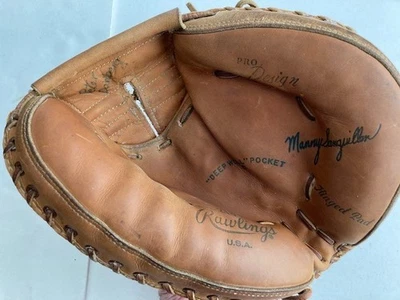 Guante/guante de receptor de béisbol Manny Sanguillen vintage hecho en Estados Unidos (Rawlings) Foto 1 de 4