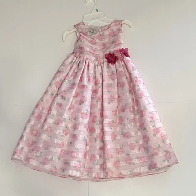 Marmellata Pink And White Girls Dress Size 5 - Image 1 of 3