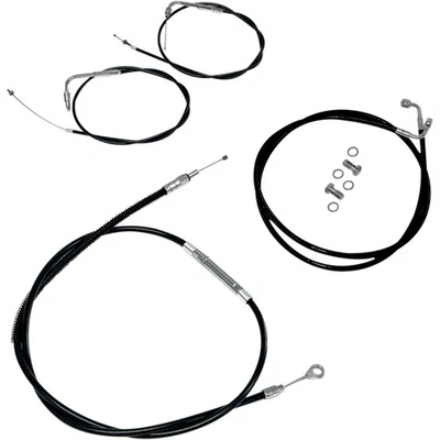 Kit de línea de freno/cable trenzado de vinilo para manillar de suspensión de simios de 12-14" LA-8100KT-13B Foto 1 de 3