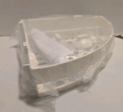 Corner Bathroom Shelf w/ Suction Cups- Space Saving White. Inochi. NEW - Image 1 of 4