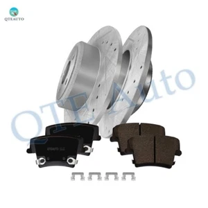 6 Rear Drill Slot Disc Brake Rotors-Ceramic Brake Pad To 2006-2008 Dodge Magnum - Picture 1 of 7