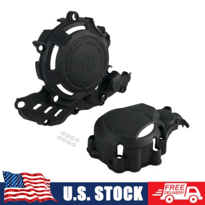 Crankcase Clutch Guard Ignition Cover Kit For Husqvarna FE250 FE350 2017-2023 - Image 1 of 4