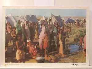 Refugees Bangladesh Tents Poverty Slum Children 92x64 Wall Picture 1975 Poster - Picture 1 of 2