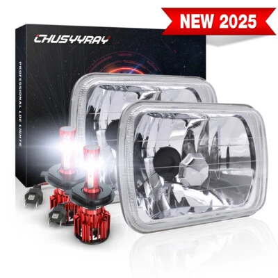 Faros LED de haz alto/bajo de 7x6 pulgadas 2 piezas para camioneta Toyota Tacoma 4Runner RAV4 Foto 1 de 4