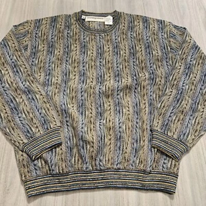Jhane Barnes Sweatshirt Mens Large Multicolor Abstract Art Pullover Casual Dad - Picture 1 of 5