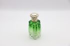 Beautiful Antique Victorian Sterling Silver Topped Glass Scent Bottle