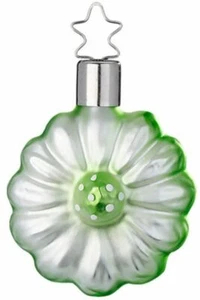 Inge-Glas piccola gerbera verde 10007S021D decorazione natalizia in vetro tedesco - Foto 1 di 2