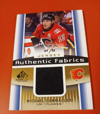 13/14 SP GAME USED AUTHENTIC FABRICS GOLD JERSEY Michael Cammalleri  /93