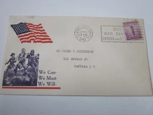 WWII US 1943 CLEVELAND OHIO Patriotic ACE STAMP CO. CACHET SPIRIT OF 76 - Picture 1 of 4