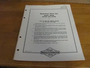 Briggs & Stratton 3951-39 Model 60700 & 61700 Illustrated Parts List - Picture 1 of 6